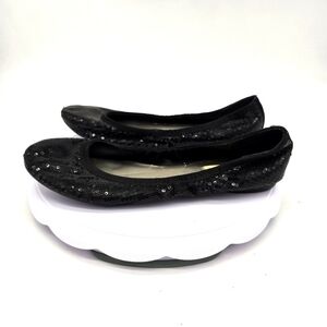 Simply Vera Wang Shoes Women’s 10M Designer Sequined Ballet Flats Black